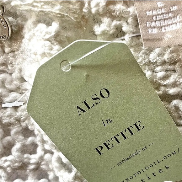 Anthropologie Crochet Sleeveless Cardigan Small Ivory Art to Wear Openwork NWT - Picture 9 of 14